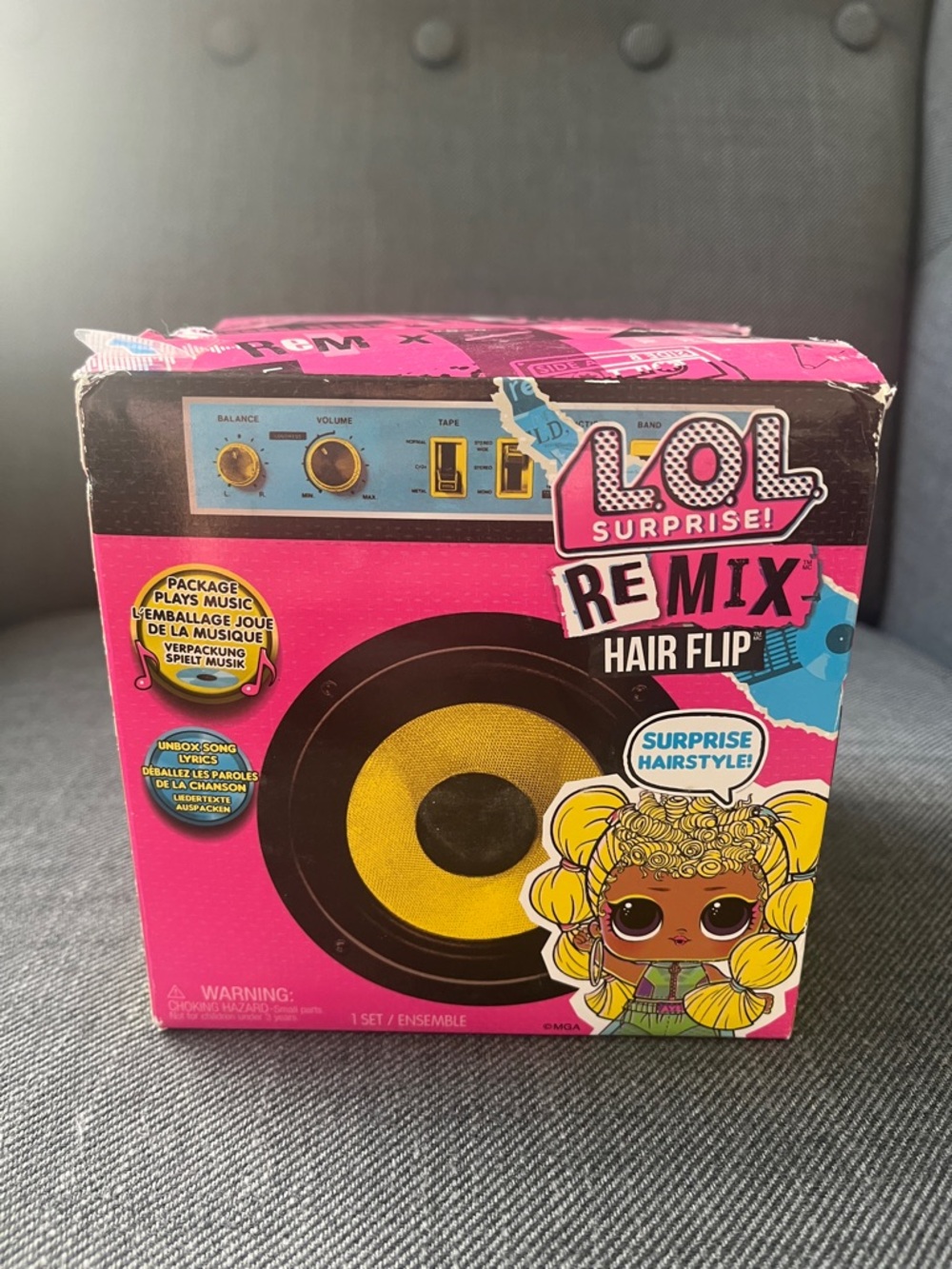L.O.L. Surprise! ReMix Hair Flip Toy - Pink, Yellow, Blue